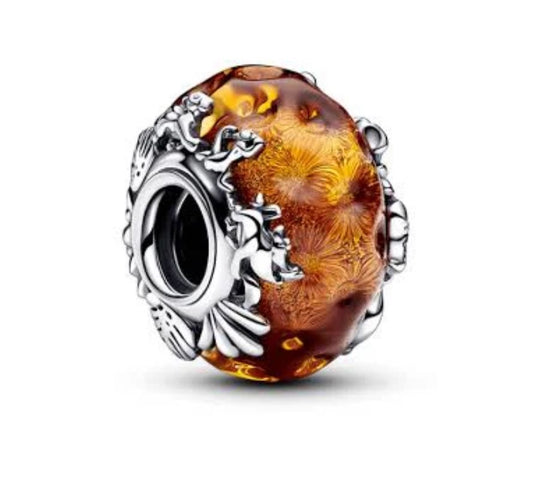 Charm murano naranja