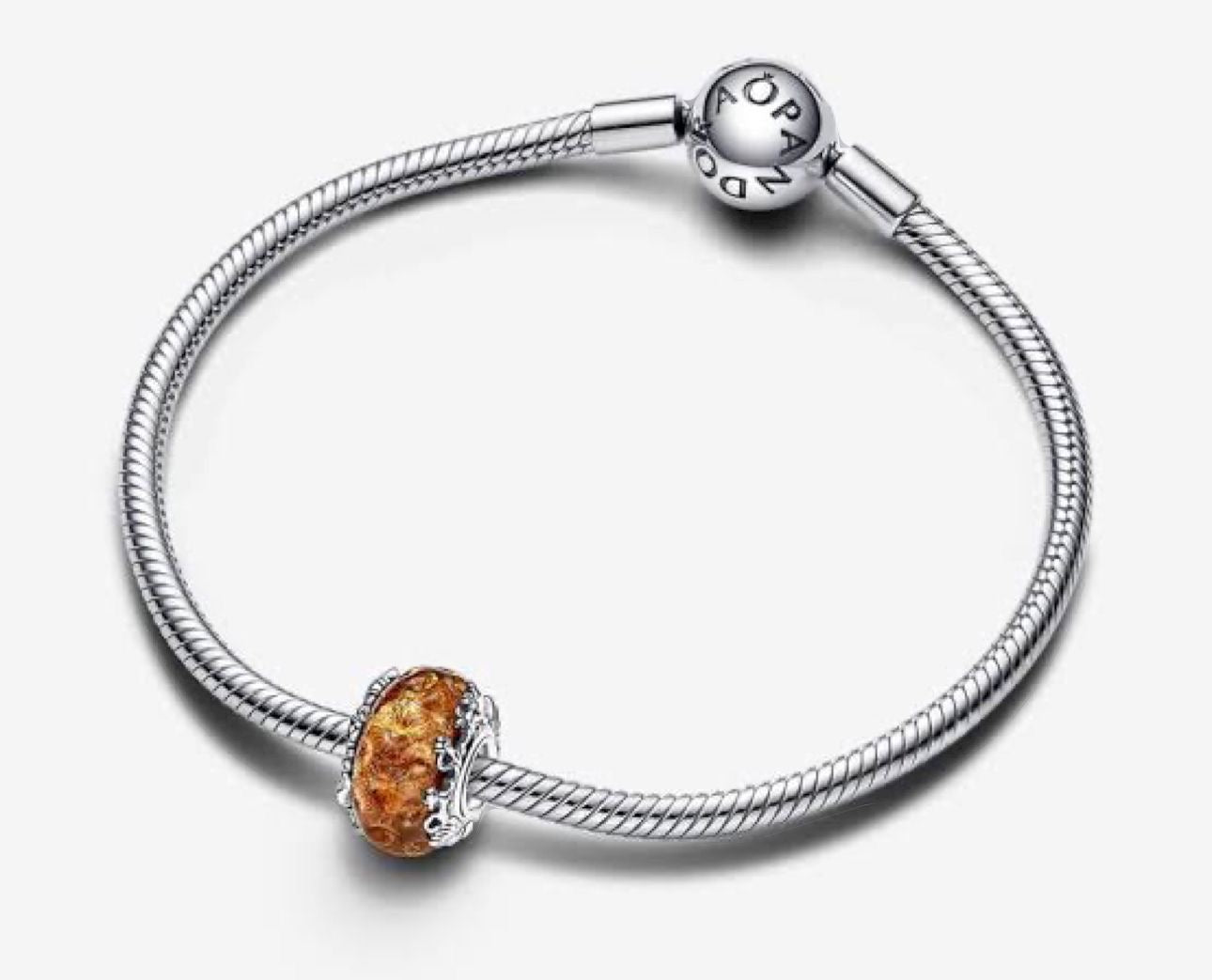 Charm murano naranja