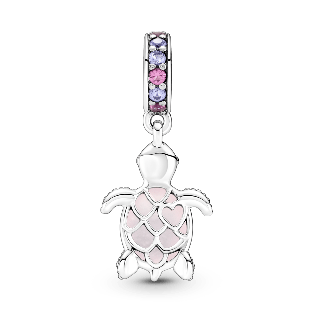 Charm Tortuga Rosa con diamantes