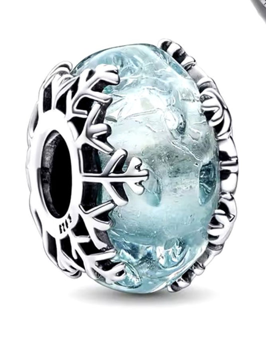 Charm murano copo de nieve