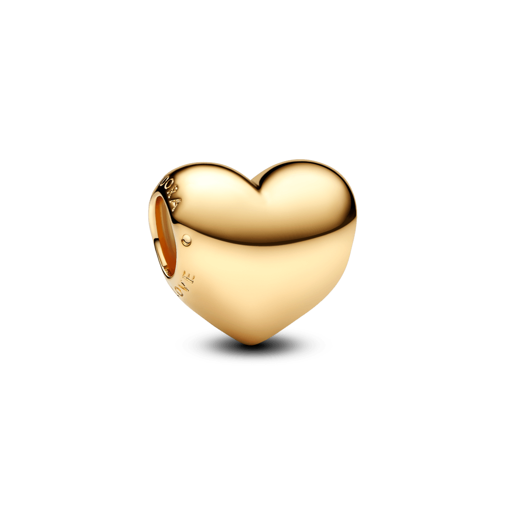 Charm corazón dorado grande