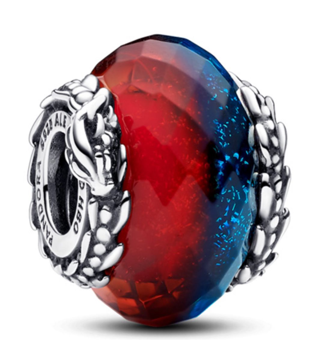 Charm murano rojo&azul