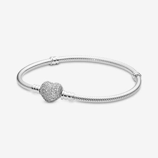 Pulsera corazón con diamantes